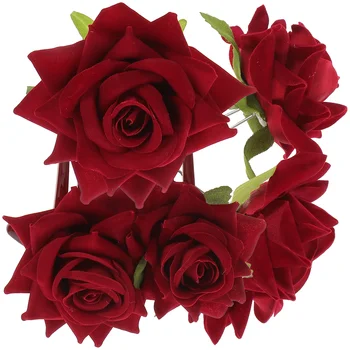 Rose Grampo De Cabelo De Noiva Jóias Decorações De Flores Acessórios De Casamento Cocar Enfeites De Tecidos Macios Bobby Pin Gancho Pinos