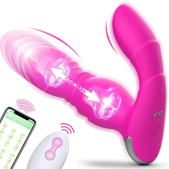 9 Modo de Bluetooth APP Vibrador Vibrador Feminino de Controle Remoto sem Fio Otário Estimulador de Clitóris Brinquedos Sexuais para as Mulheres, Casal Adulto 18