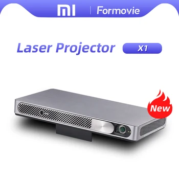 Fengmi Laser Projetor FULL HD 1080P 1400 ANSI lumens Mini Portátil Projetor Para Home Theater, Built-in Bateria Formovie X1