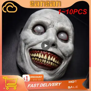 1~10PCS Nova Máscara de Halloween cos Exorcista horror sorriso face verde de olho branco demônio máscara máscara de halloween