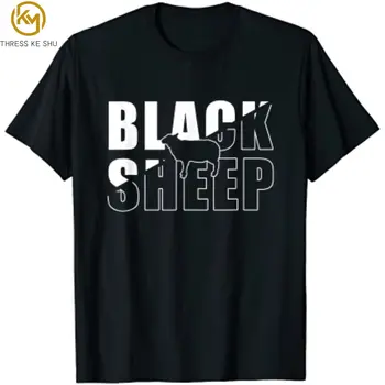 Ovelha Negra Sarcástico Ditos Humor Escuro T-Shirt De Algodão Casual Diário Quatro Estações Tees Hombre Estética De Mens T-Shirts