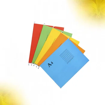 5PCS Pendurar Pastas de Arquivo Portable Arquivo Organizador de Tamanho A4 Colorido Arquivo Titular para a área de Trabalho do Office de Suspensão Filess (