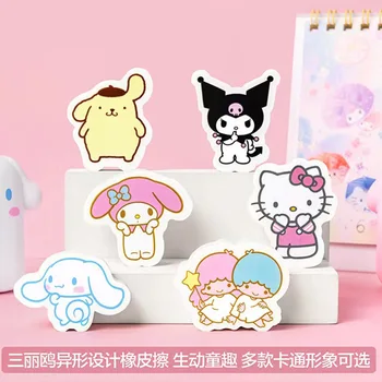Sanrio 10pcs Borracha Cartoon Criativo Modelagem Hello Kitty Cinnamoroll Kuromi Borracha para Crianças, Bonito E Prático artigos de Papelaria