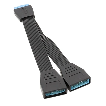 USB 19Pin/20Pin Cabeçalho Splitter USB a 19pin DualPort Cabeçalho Adaptador