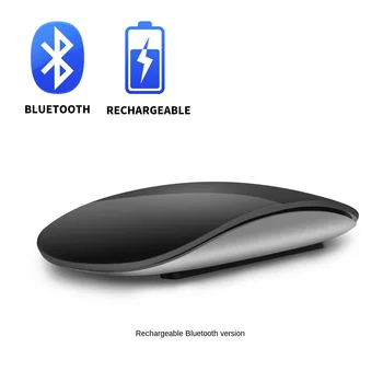 Bluetooth sem Fio Magic Mouse Silêncio Recarregável a Laser de Computador, Mouse Ergonômico Slim PC Ratos para Apple Macbook Microsoft