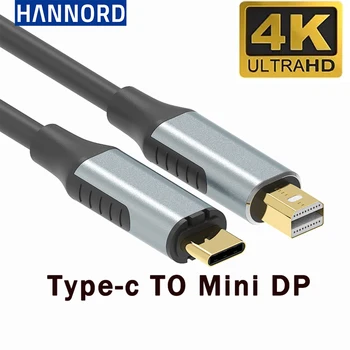 Hanord-Tipo C Mini DP USB3.1 4K 60HZ Para MINIDP HD Cabo USB3.1 Aceda a Cablagem do Conversor Adaptador de Cabo para Laptop Macbook