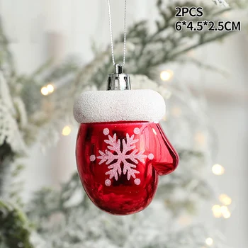 2pcs Decorações de Natal 2023 Criativo Árvore de Natal Pendurando Pingente Boneco de neve Santa Ornamentos Feliz Festa de Férias Decoração