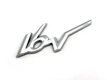 1 Pce 3D 16V CHrome Auto Emblema Emblema Adesivo de Carro Para a Citroen Peugeot, Polo, Honda Accord Crv Benz, Audi, Toyota