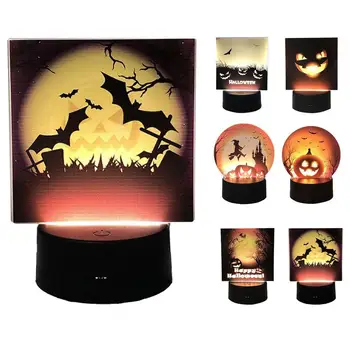 Halloween Tabela de Luz de dia das bruxas Tabela Luzes LED Encantador de Halloween, Mesa de Luz, Ornament Engraçado Decorativa Luzes da Noite