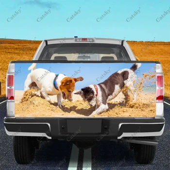 Jack Russell Terrier Amante do Cão do Carro Cauda Tronco Proteger Vinly o Envoltório Adesivo Decalque Carro do Lado de Decoração Autocolante para JIPE Off-road, a Picape