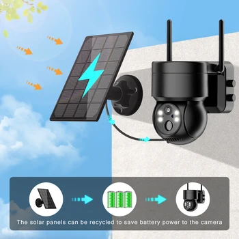 6MP de Rede sem Fio da Câmera de Vigilância de Vídeo Posta Solar Ultra Bateria de Longa duração 4K de Visão Noturna Monitoramento Impermeável