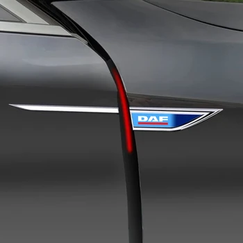 Etiqueta do carro do Fender Aço Inoxidável Adesivos de Carro Emblema Exterior Decorar para o DAF XF 95 105 CF LF VAN Acessórios do Carro