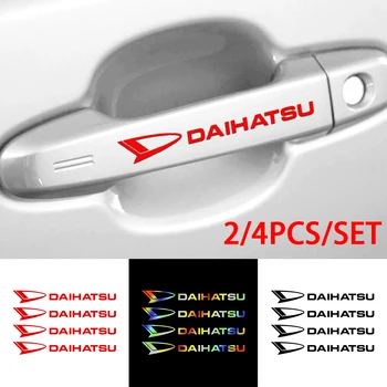 2/4PCS Para Daihatsu Terios Sirion Mira Materia Estilo Carro maçaneta da Porta Etiquetas Espelhos Limpador Leve Decoração Decalque Acessórios