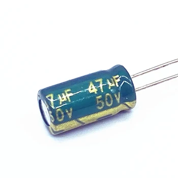 500pcs/muito alta frequência baixa impedância 50V 47UF capacitor eletrolítico de alumínio tamanho 6*12 47UF 50V 20%
