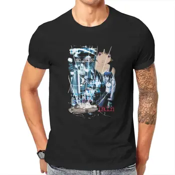 Serial Experiments Lain Mika T-Shirt Dos Homens Japoneses De Mangá, Anime Vintage 100% Algodão T-Shirt Em Torno Do Pescoço T-Shirt Clássica De Roupas
