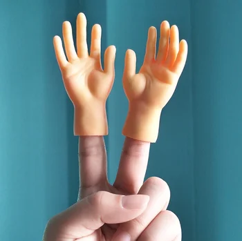 Simulação Pequenas Mãos Engraçados Mini-Mãos-Dedo Do Pé De Manga De Silicone Fantoche De Mão Romance Brincadeira Dedo Brinquedos Tease Gato Adereços