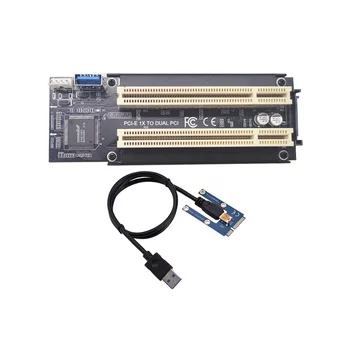 Mini Pci-E Para Dual Pci Express X1 Dual Pci Riser Card de Alta Eficiência Conversor Adaptador para Pc Desktop Asm1083 Chip
